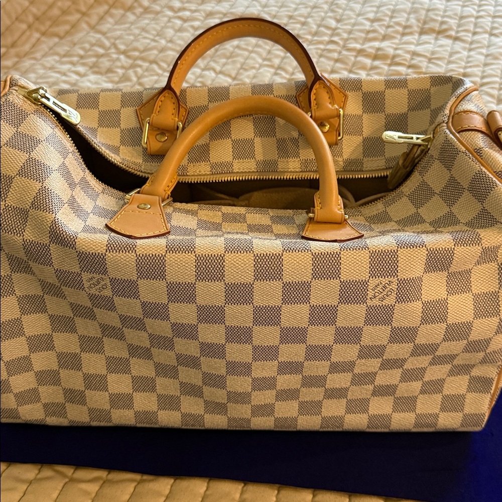 Louis Vuitton Daniel Azure bandoulier speedy 35 Authentic